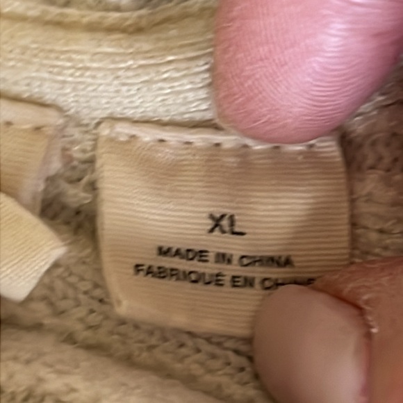 Anthropologie Moth White Cowl Neck Ribbed Sweater With Asymmetrical Hem Size XL - Picture 9 of 11